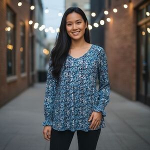 3/$15 SALE! Floral Tunic Long Sleeved Top -